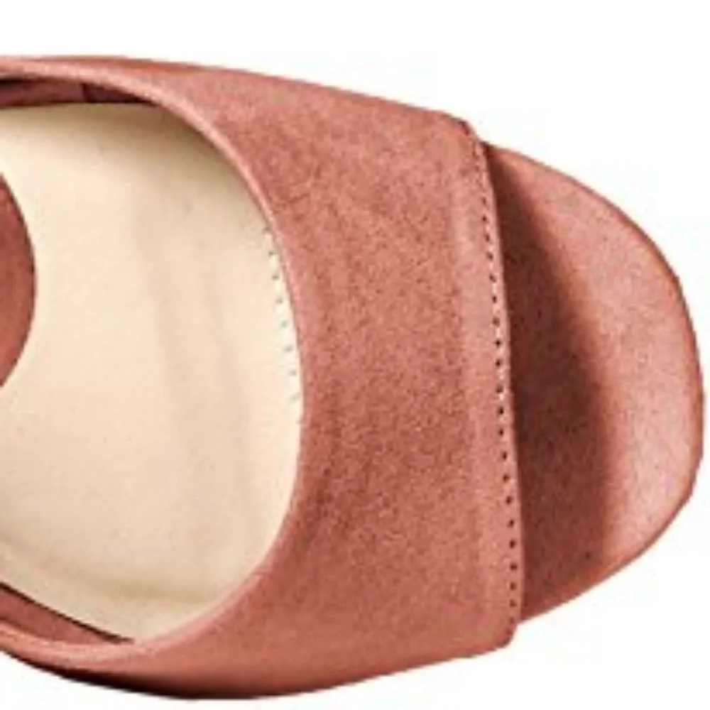 QUPID Suede Chunky Ankle Strap Platform Sandals NWOT! - Picture 6 of 8